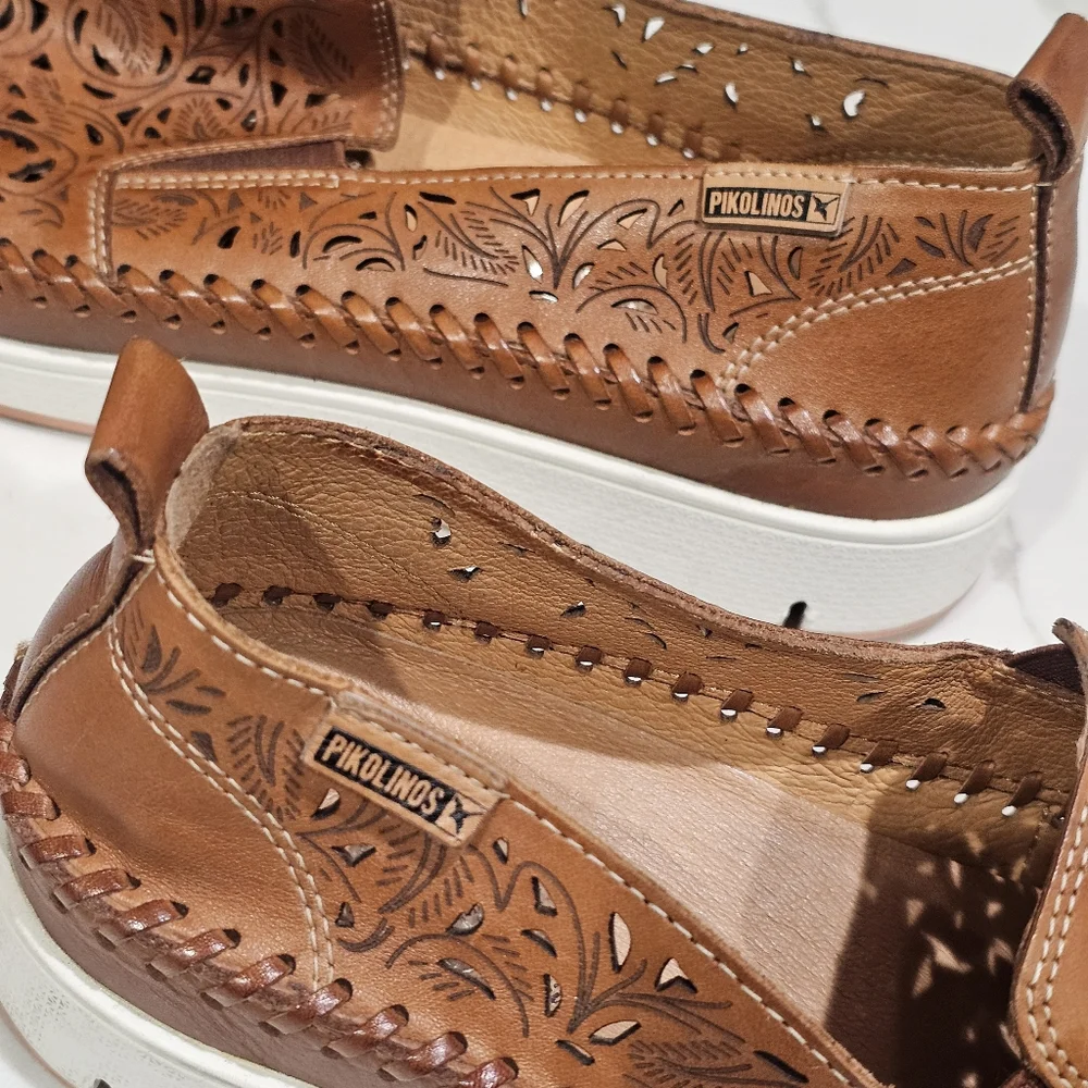 Pikolinos Tenerife Perforated laser cut Leather Loafers sneakers 10/10.5 41 - Picture 7 of 9